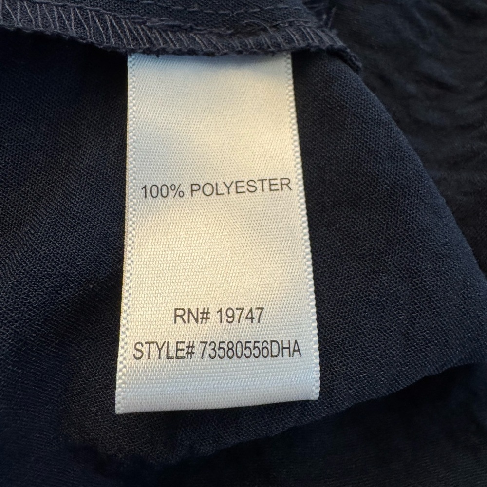 Magnolia Navy Blue size M Buttoned Shirt Dress with Notched Collar - Picture 4 of 7
